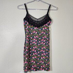 Intimately Free People Floral Black Lace Nighty NWT Size S-P